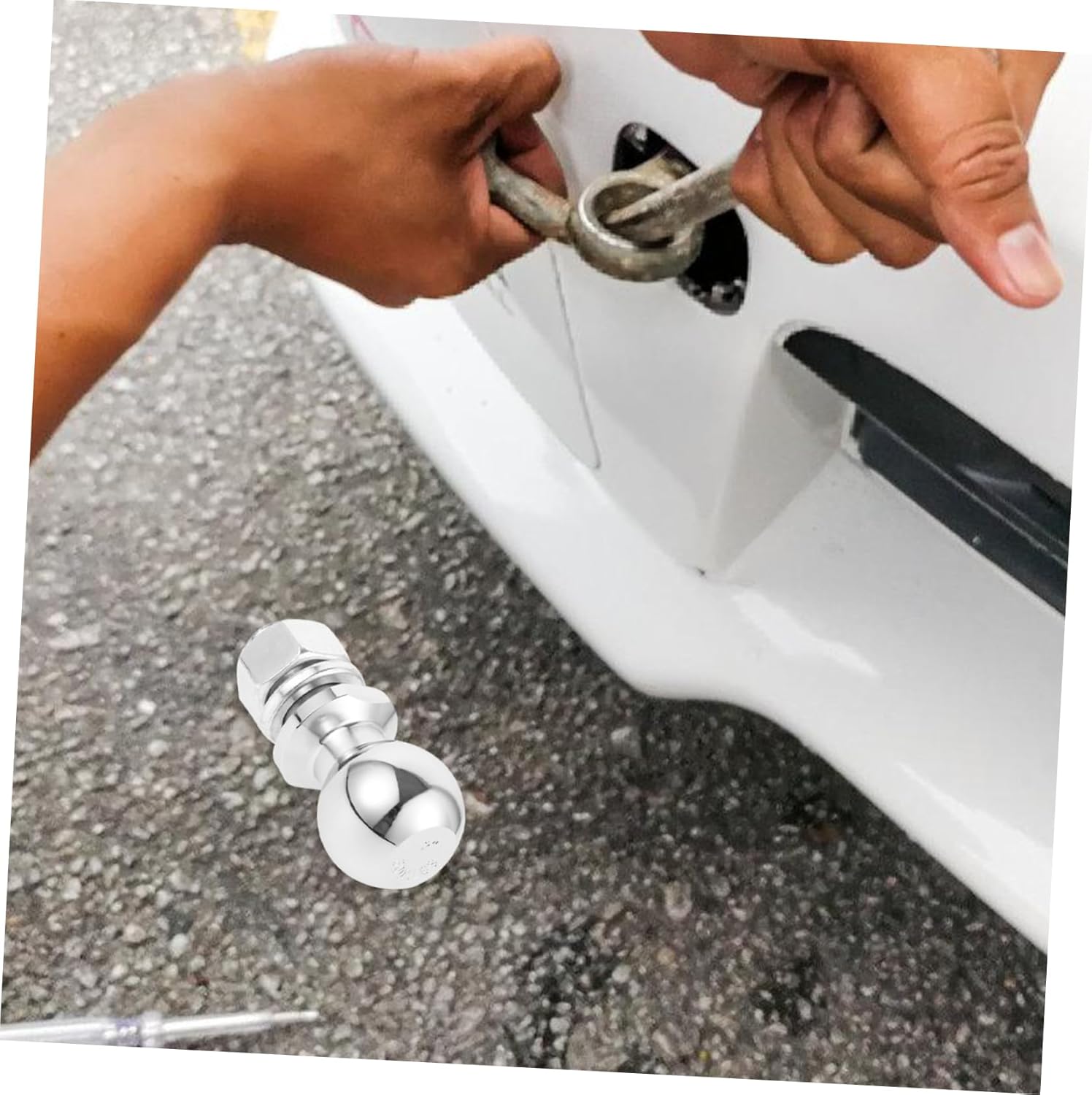 Cabilock Durable Trailer Hitch Ball for Towing Replacement Ball Head Heavy Duty Metal Construction Weather Resistant Secure Connection for Boats Trailers