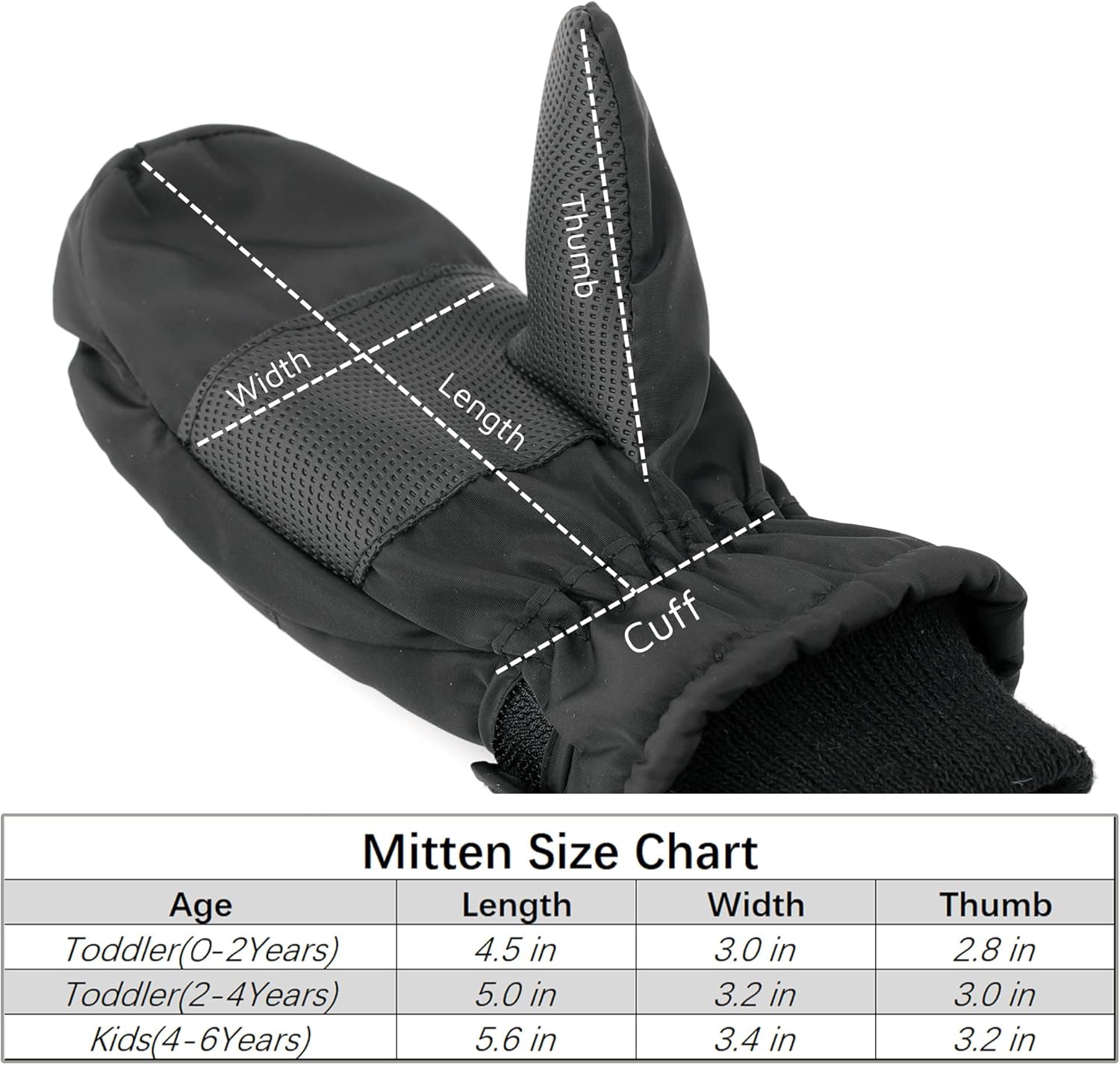 F Flammi Toddler Kids Snow Mittens with String Waterproof Ski Mittens Thinsulate Winter Gloves for Baby Girls Boys - Image 7