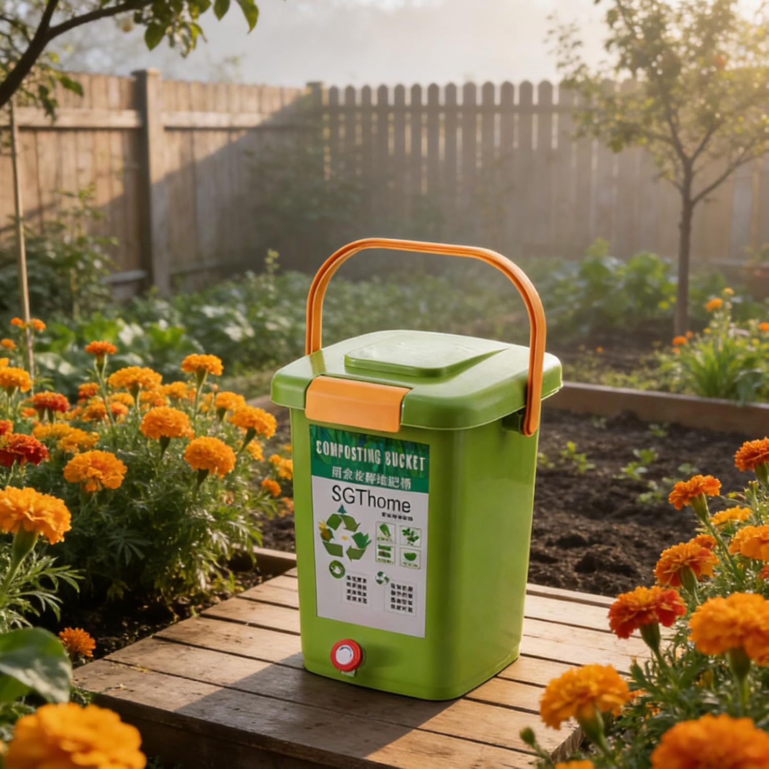 Large Storage Humus Container 20L Ideal Garden Household Waste Recyclable Outdoor Use Thickened Presentation S Kitchen Waste