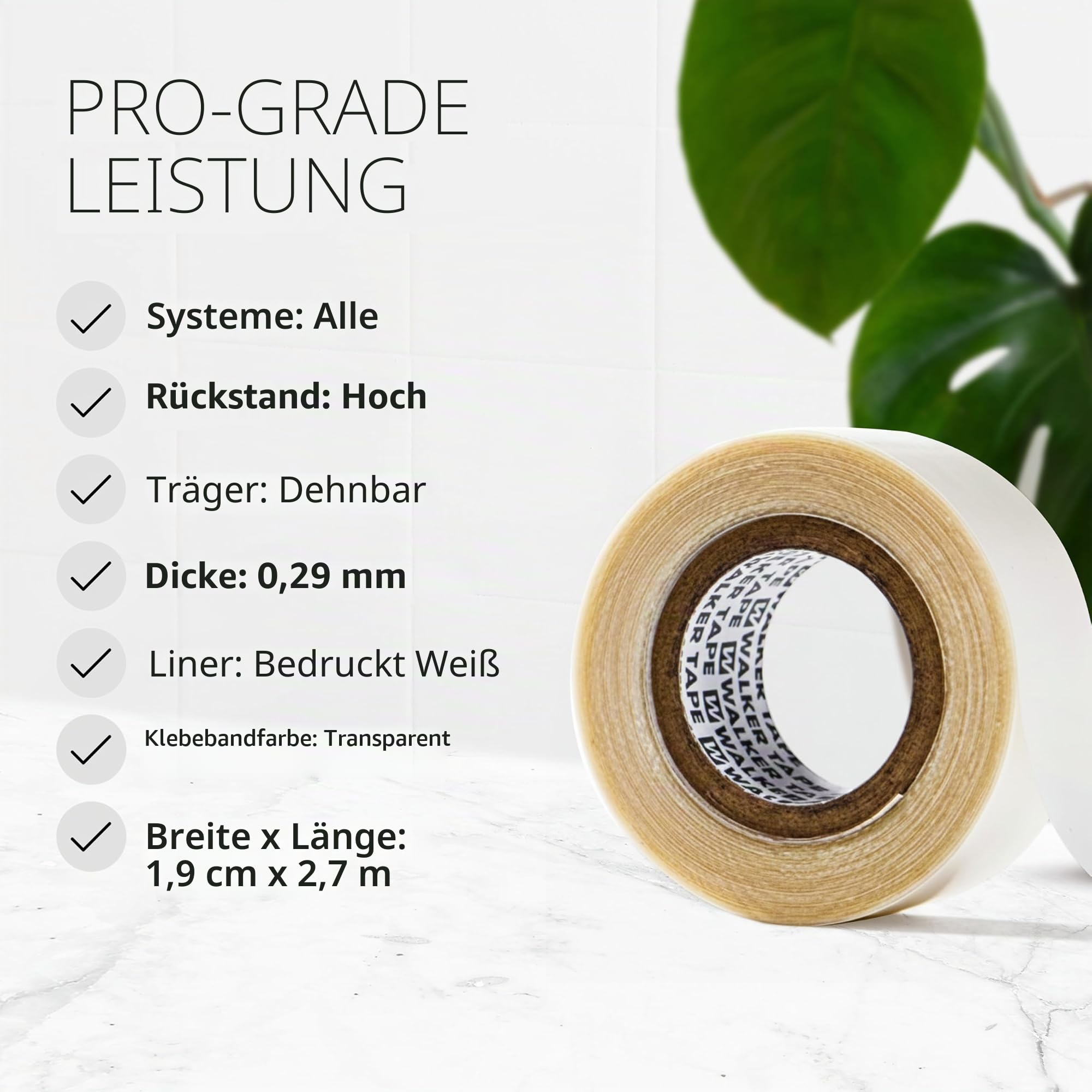 Walker Tape Ultra Hold 1,9 cm x 2,7 m.