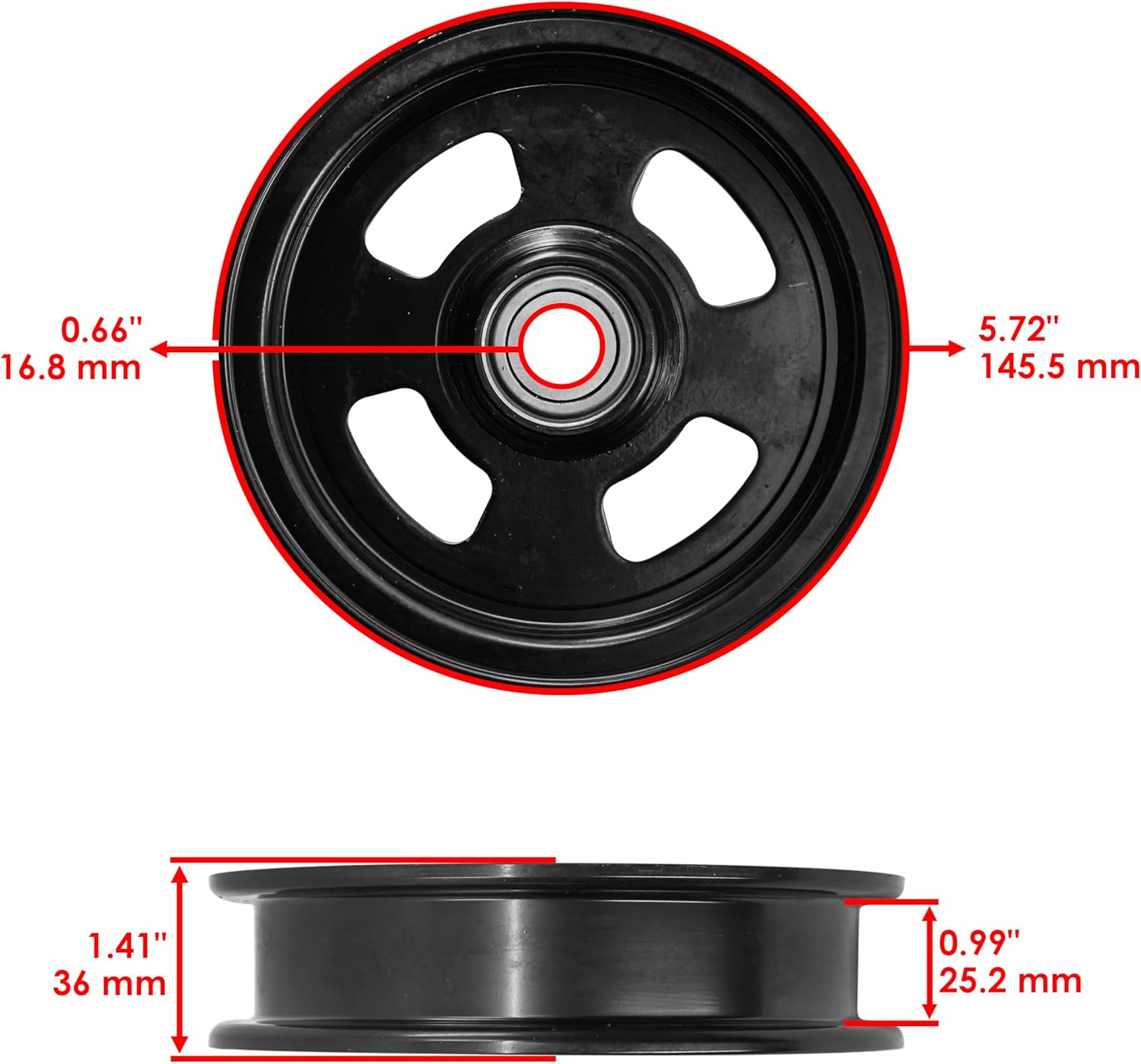 Caltric 136-5405 116-4665 1164665 132-5156 126-9187 1325156 Deck Pulley Compatible with Toro Compatible with Exmark