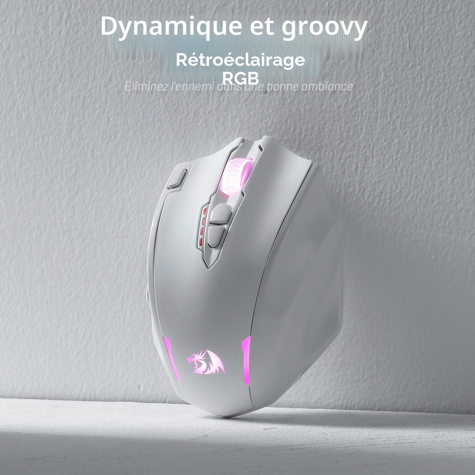 Redragon M913 Souris Gaming sans Fil 16000 DPI 16 Boutons | souris gaming sans fil 16000 DPI 16 boutons programmables 45h autonomie capteur optique Pro 12 boutons latéraux