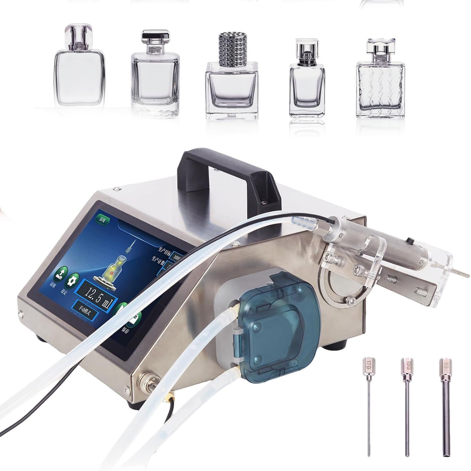 Automatische All-in-One-Abfüllanlage für kleine Flaschen,mit verschiedenen Düsenkonfigurationen und festem Abfüllgewicht von 3–100 g,für Parfüm,Honig und Diverse kosmetische Max100ml