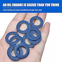 Vista 4 de 12 PCS Oil Drain Plug Gaskets, Engine Oil Drain Plug Gasket, Oil Drain Screw Gasket Washer 90430-12031, Compatible with Toyota Lexus Camry