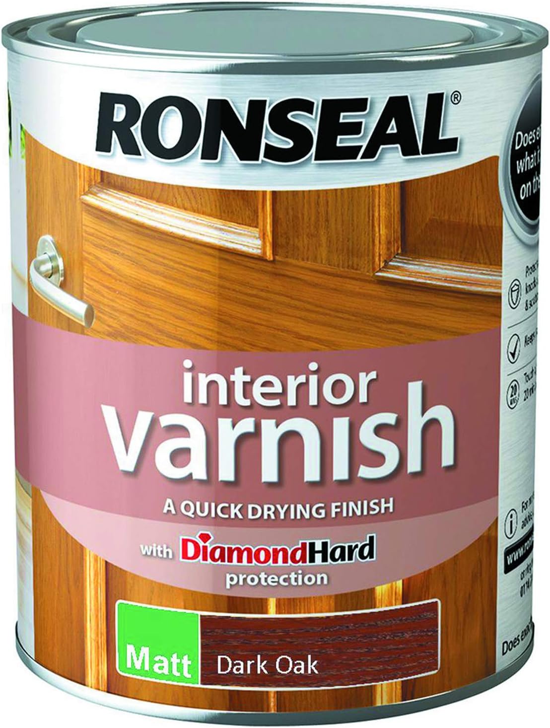Ronseal Interior Varnish Dark Oak Matt 750ml Amazon Co Uk Diy Tools