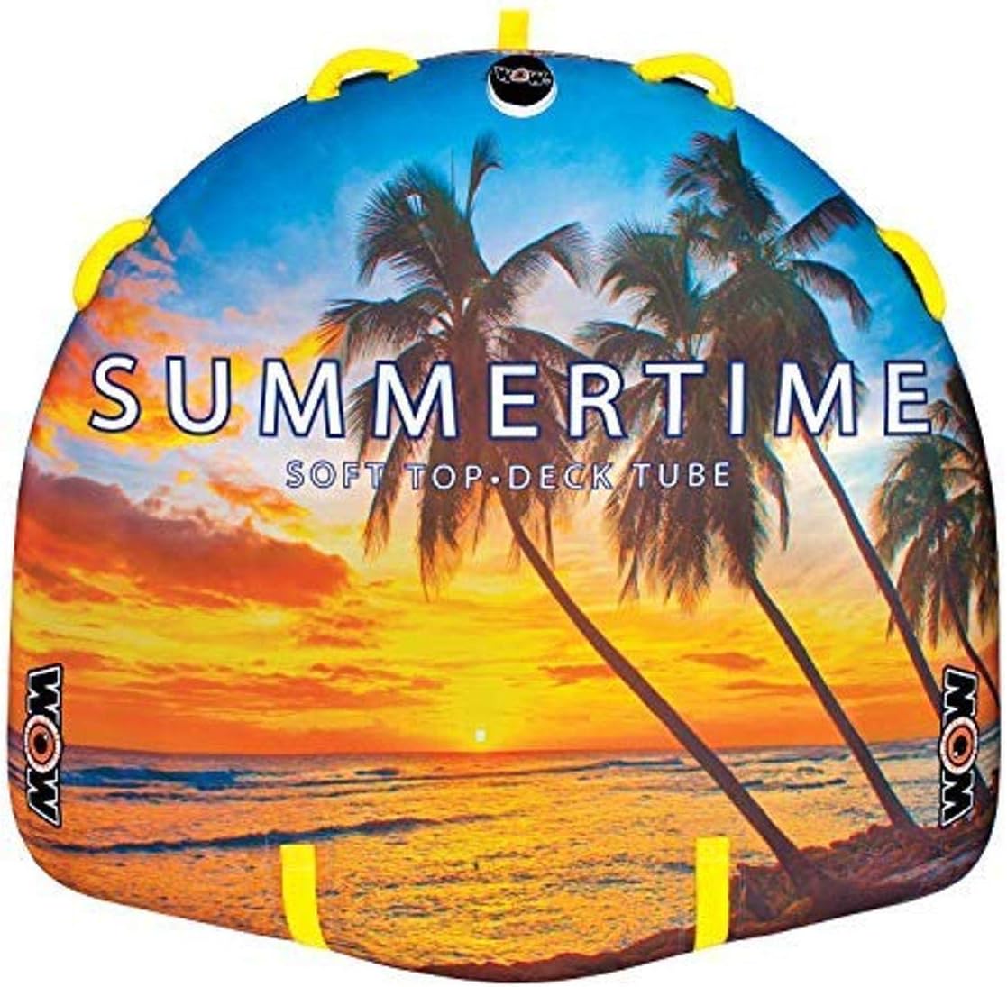 Wow Watersports Summertime Ultra Soft Top Towable, 1 to 2 Person and Tow Rope Bundle