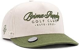 BRIMZ Cotton Golf Hat with Magnetic Brim & Tee Holder - Snapback Golf Cap for Men & Women - Magnetic Brim for Ball Marker