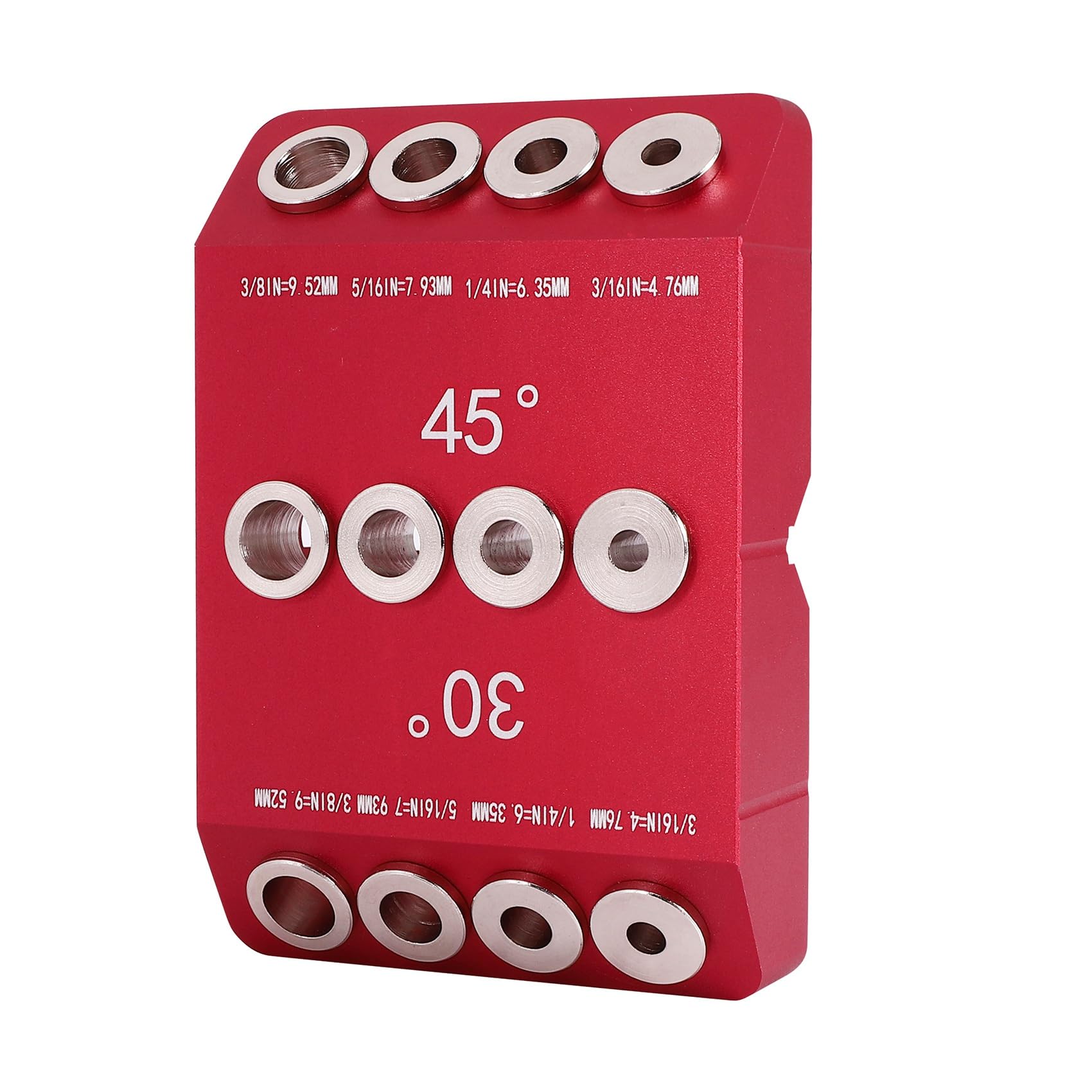 MOLERRI 30/45/90° Angle Drill Hole Guide Jig for Angled and Straight Hole,Cable Railing Drilling Template,1PCS