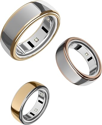 SURITCH 3 Pack Ring Cover for Oura Ring 4 & Oura Ring Gen 3 Horizon/Heritage, Ultra-thin Anti-yellow Transparent Ring Protector TPU Case for Oura Size 12/13, Support Charging with Cover on - G/R/S