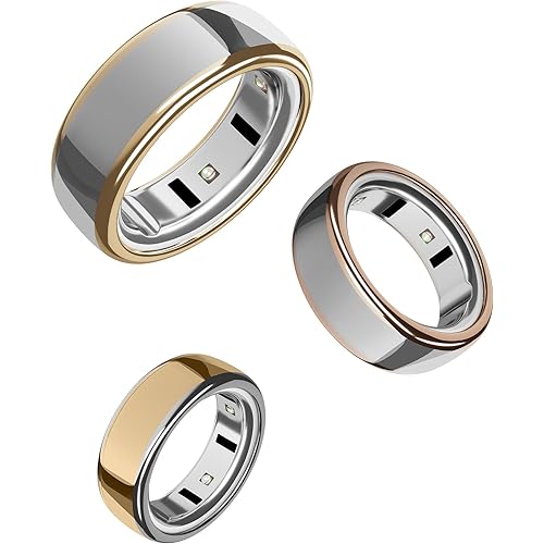 SURITCH 3 Pack Ring Cover for Oura Ring 4 & Oura Ring Gen 3 Horizon/Heritage, Ultra-Thin Anti-Yellow Transparent Ring Protector TPU Case for Oura Size 8/9, Support Charging with Cover on - G/R/S