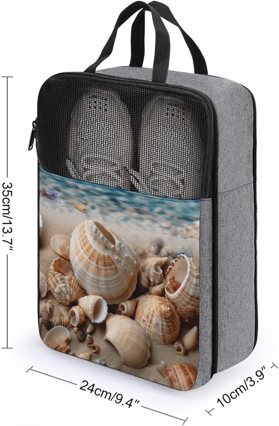 Shoe Bag, Seashells by The Seashore Printed Shoe Bag,storage Hanging Shoe Bag,bath Towel Storage Bag