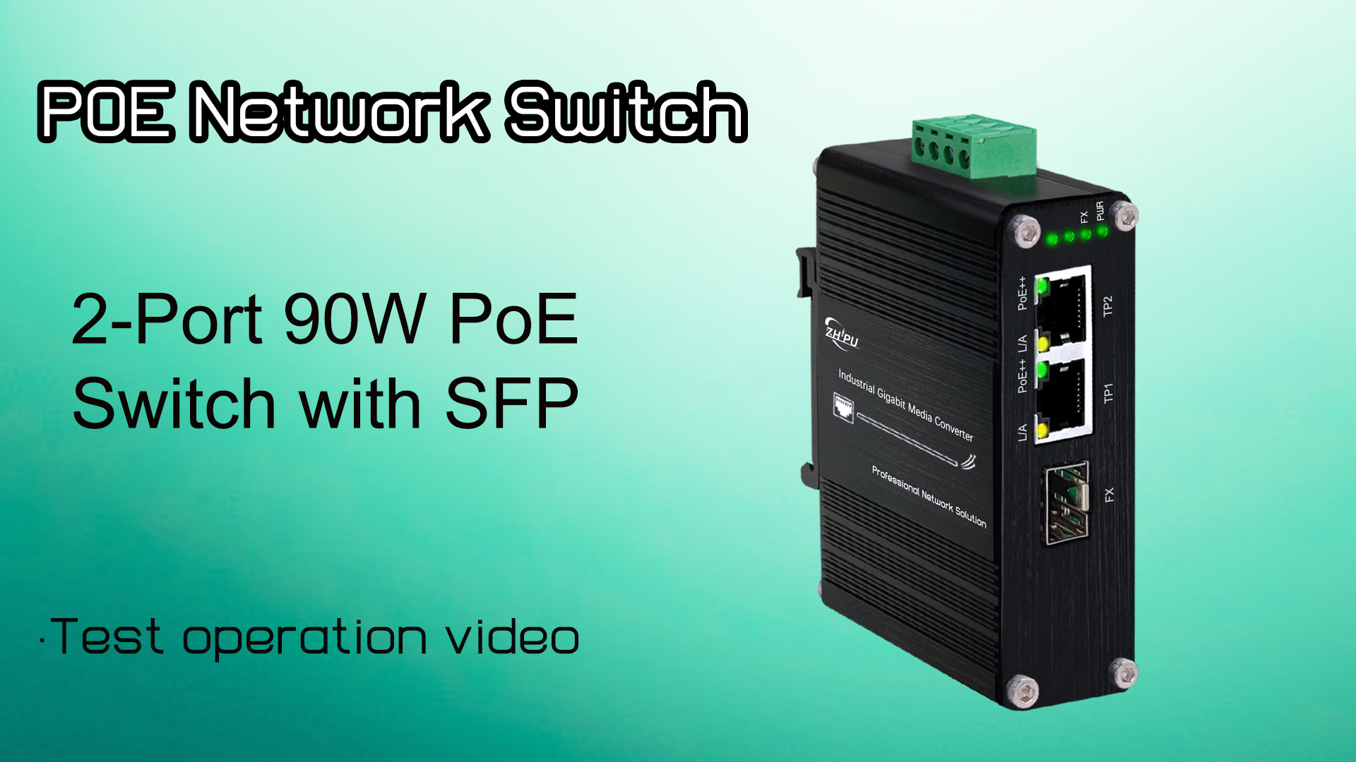 Outdoor Poe Switch Mini Industrial 2-Port Gigabit With PoE++ - DIN Rail ...