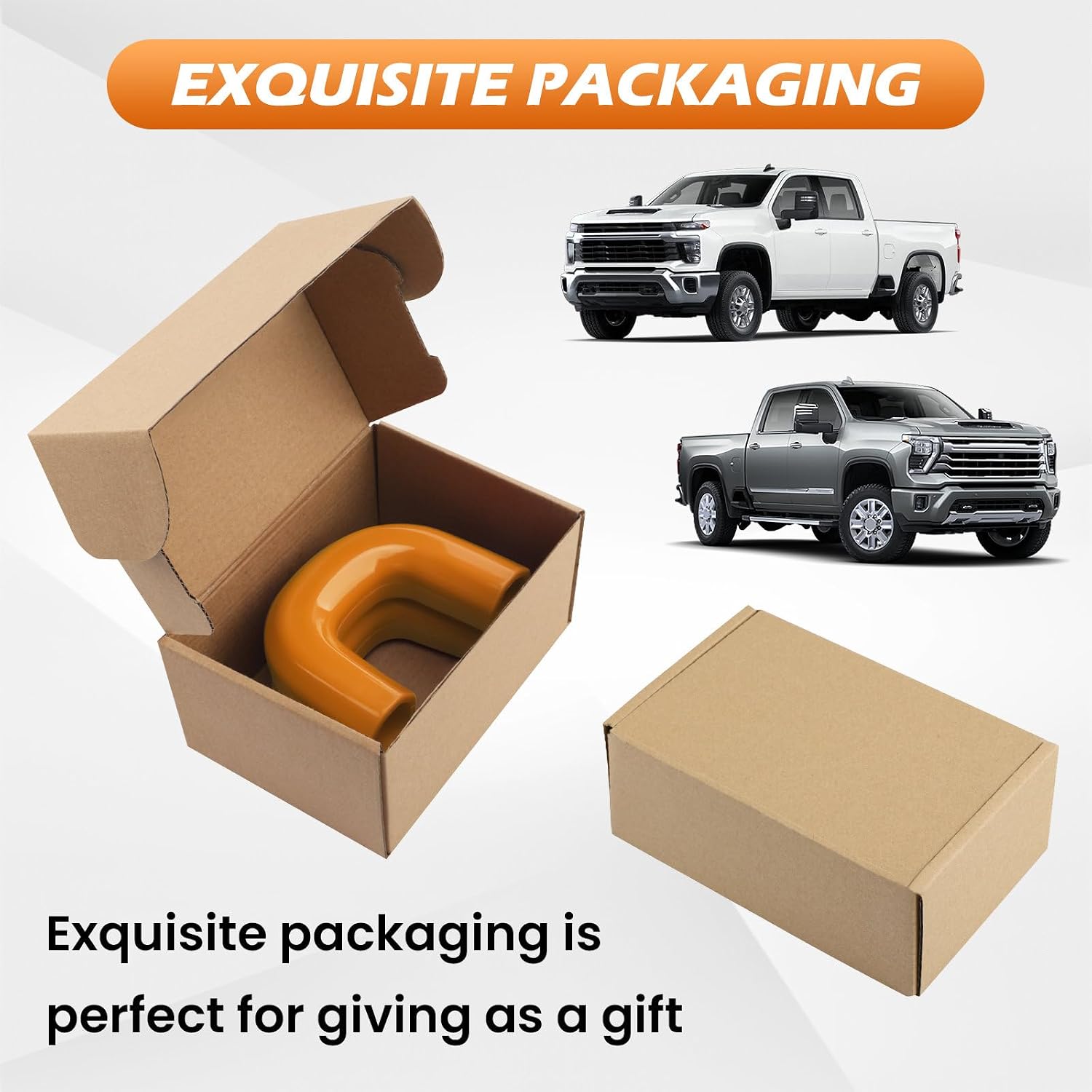 Tow Hook Covers for Silverado 2500/3500 HD 2020-2026, Hitch Cover Front Tow Hooks Compatible with Chevrolet Silverado 2500/3500 2020-2026 Accessories (Orange)