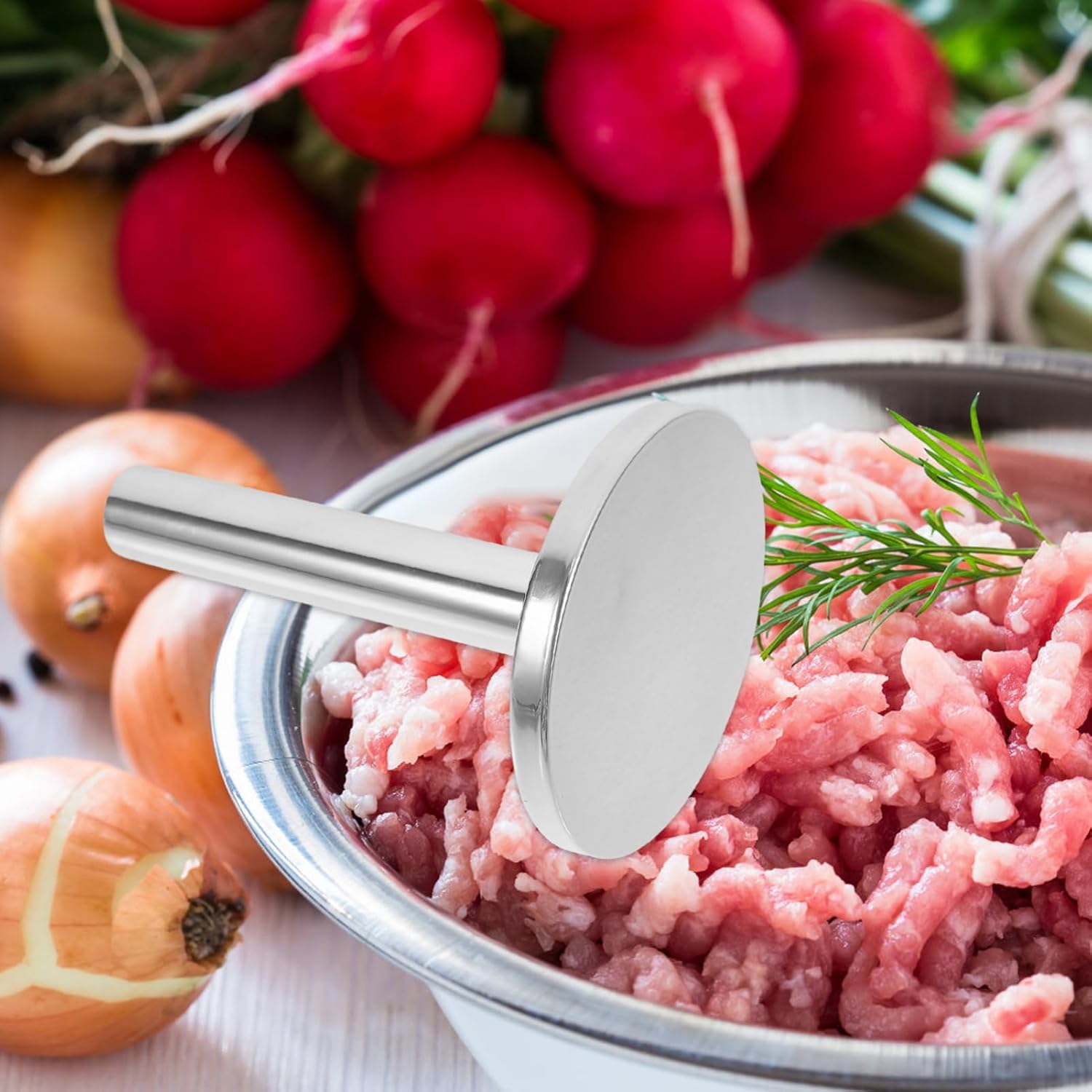 SHOWERORO Meat Tenderizer Mallet Meat Hammer Beef Chicken Flattener Stainless Steel Manual