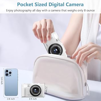 4K Digital Camera for Photography, 64MP Vlogging Camera for YouTube with 3