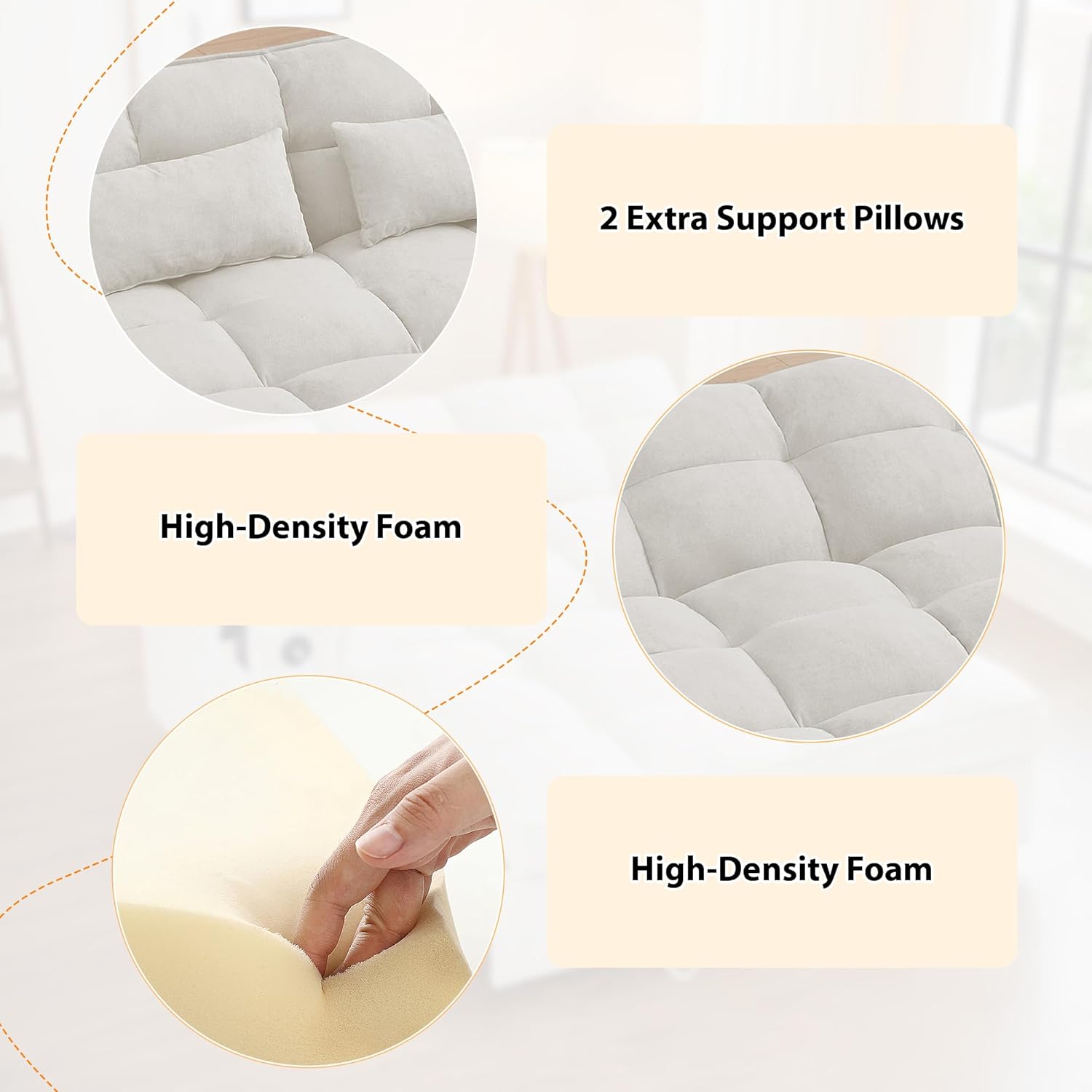 65 Inch Oversized Convertible Pull Out Couch Bed , 3 in 1 Futon Loveseat Sofa Recliner Lounge Chaise Daybed w/ Reclining Backrest ,Storage Armrest ,USB Port,Side Table and Cupholders for Living Room 71LdL1kQGAL. AC SL1500