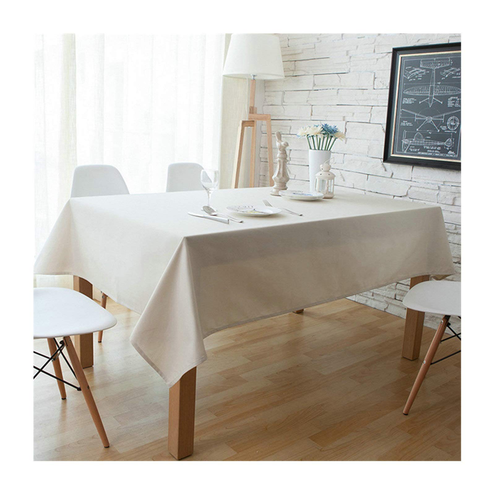 Nappe beige 120x120cm pour protéger votre table avec élégance moderne