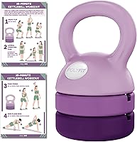 Vista 1 de Polyfit Adjustable Kettlebell 5 lb - 12 lb Kettlebells Weights Set for Home Gym Kettle Bell Sets for Women at Home