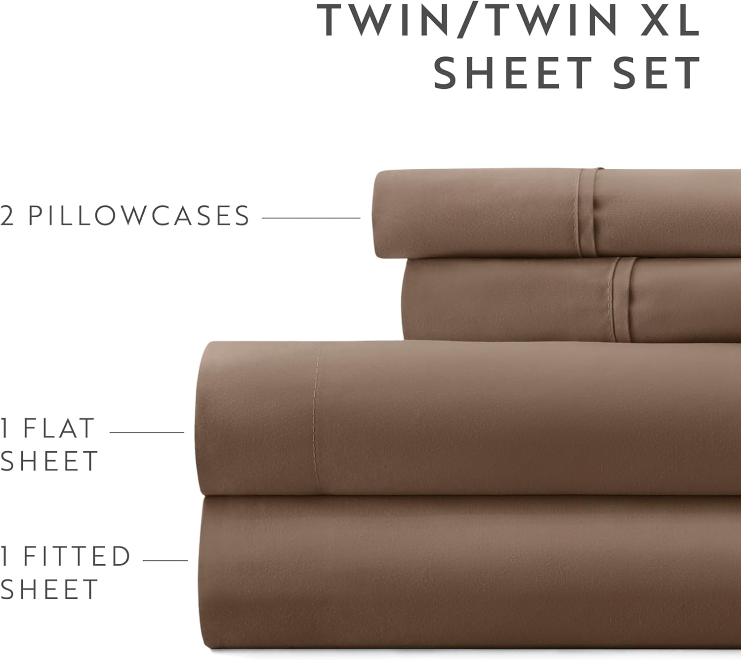 Linen Market Queen Sheet Set 6 Piece - Ultra Comfortable & Breathable Cooling Queen Bed Sheets - Deep Pocket & Wrinkle-Free Sheets Fits 16" Mattress - Extra Soft & Oeko-TEX Certified - Taupe