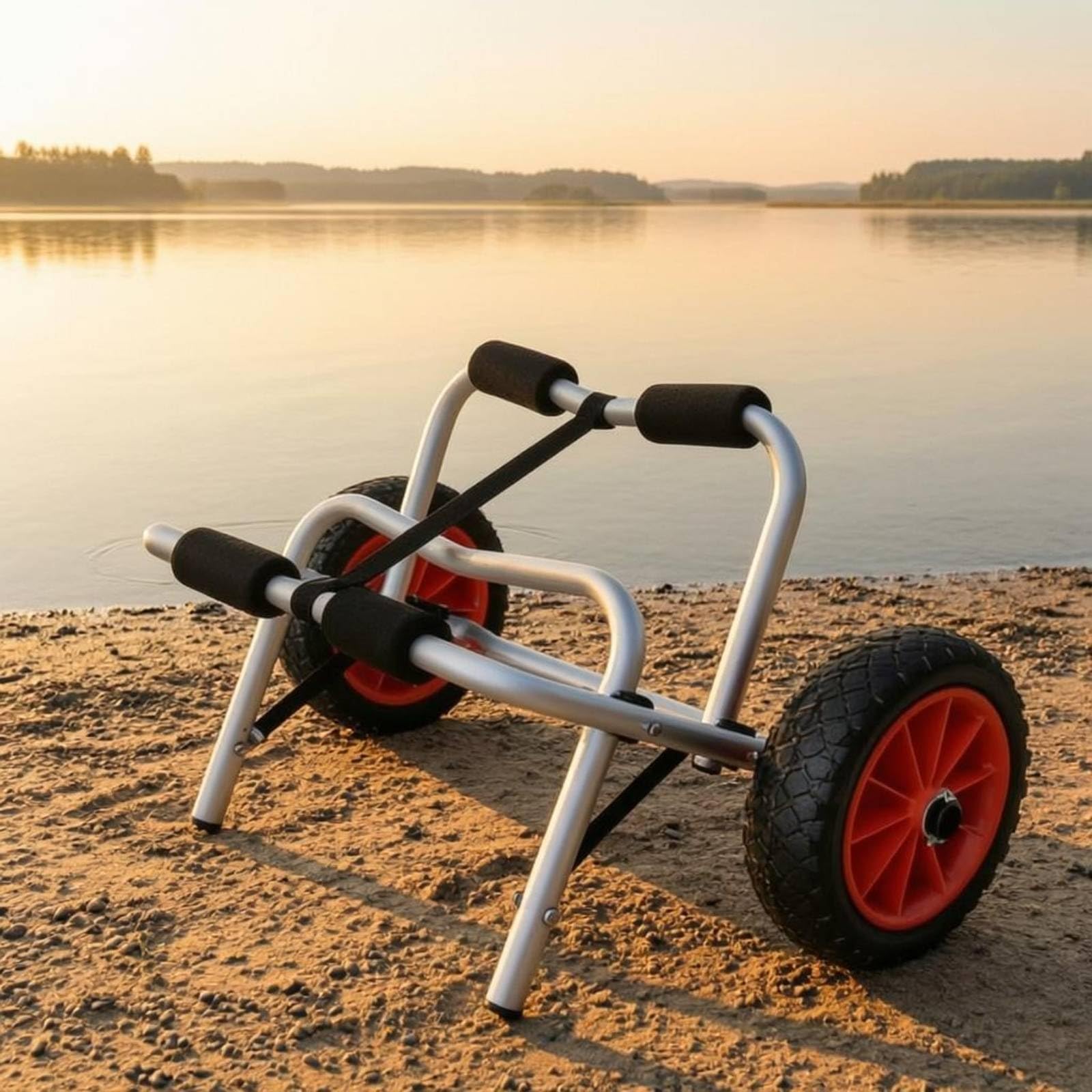 Carro Plegable Kayak Acolchado Carro Plegable Canoa Resistente a la Corrosión Transportador, Remolque para Kayak Modelo B con Neumáticos De Espuma