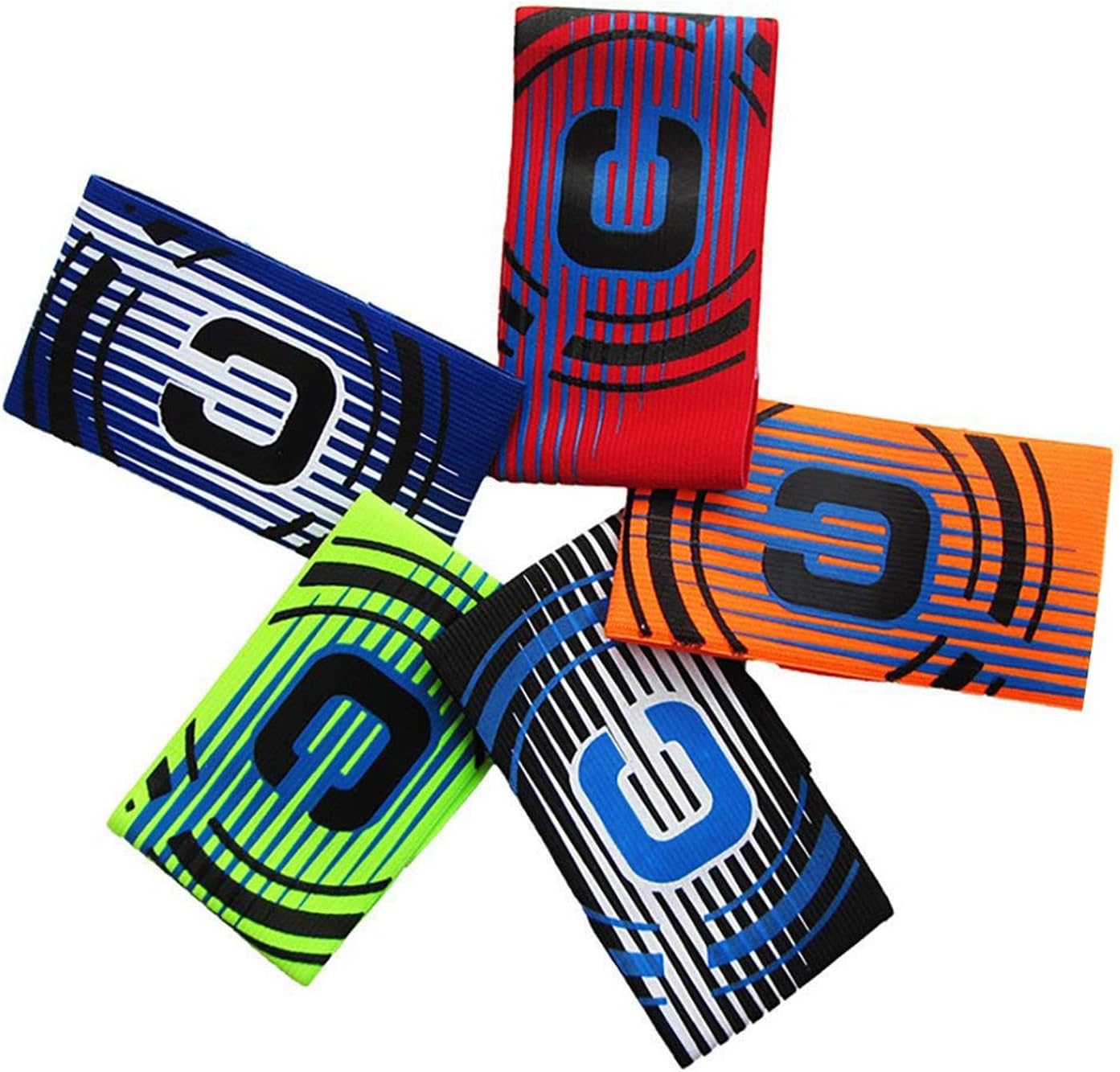 5Pcs Captain Bands, Soccer Captain arm Bands, Soccer Captain Armband Youth, Captains Armband Soccer, Sports Cuffs, Football Gear