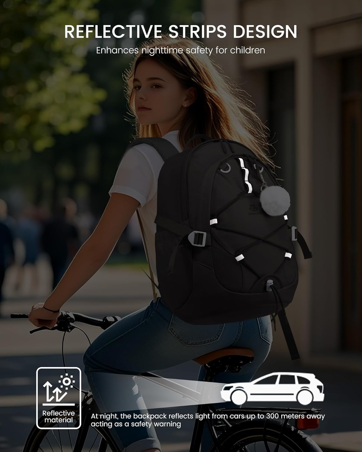 LOVEVOOK School Backpack for Teen Girls, Waterproof Student Backpack Purse, Cute Kid Bookbag with Chest Strap, Back to School Backpacks Fit 15.6 Inch Laptop, College Travel Back Pack Casual Daypack