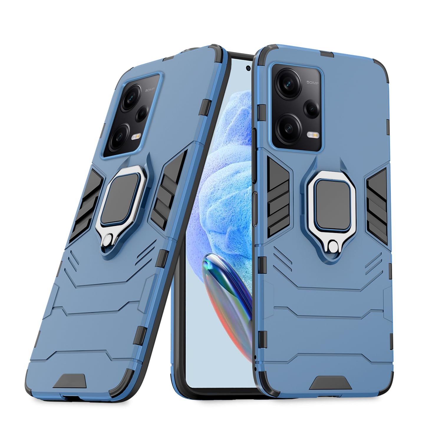 Pikkme Redmi Note 12 Pro 5G Back Cover | D5 Tough Armor Bumper | 360 Protection Case | Ring Holder Stand Case for Redmi Note 12 Pro 5G (Blue) (B0CBBKY1R1) Amazon Price History, Amazon Price Tracker