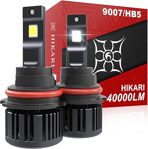 Miniatura 9 de HIKARI WINGS 2026 40000LM Bombillas LED H4 9003 de doble haz, 45W con chips centrales mejorados, kit LED de alto lúmen, 6000K, blanco frío, IP68