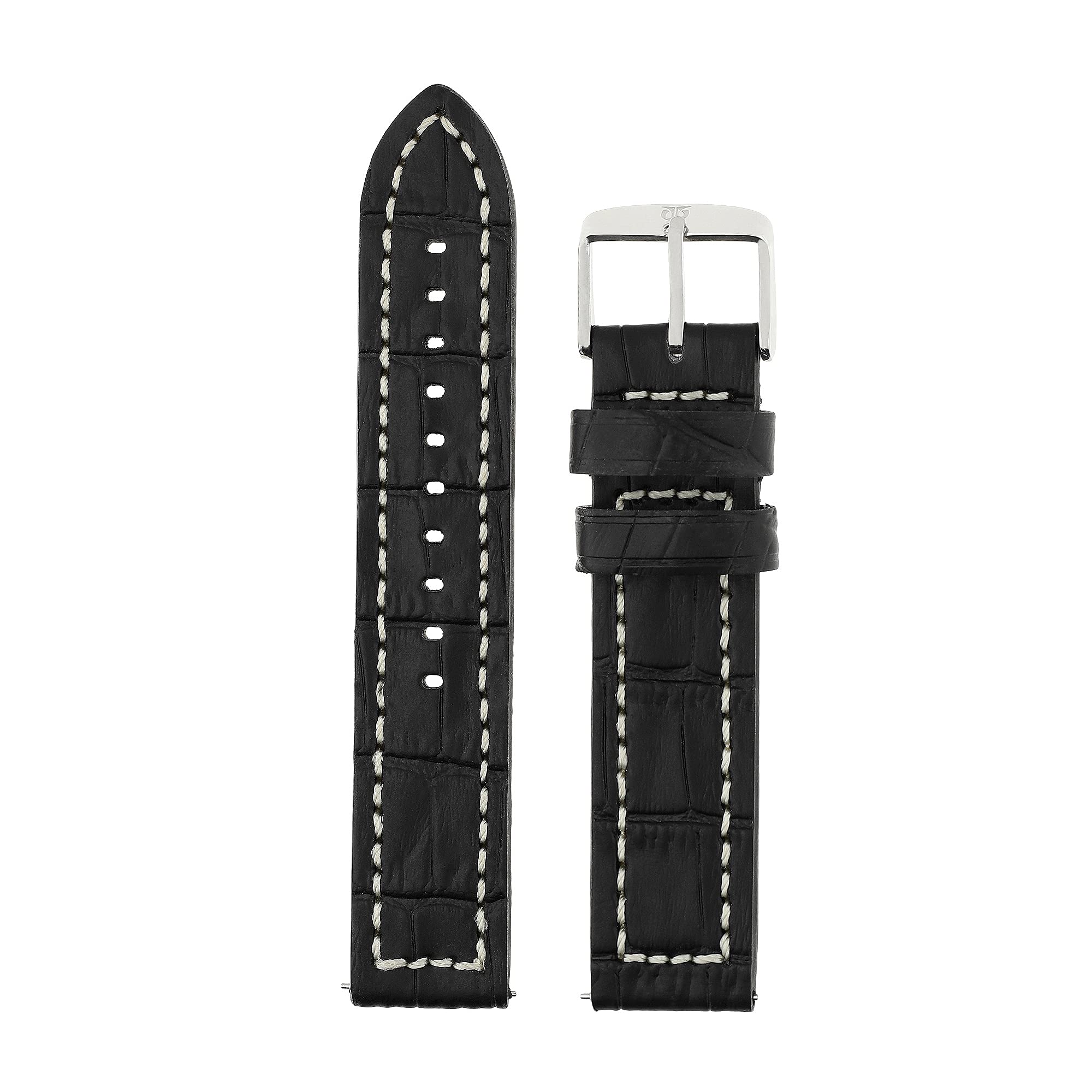 Titan 20 mm Black Genuine Leather Strap for Men (B091B3Z1BQ) Amazon Price History, Amazon Price Tracker