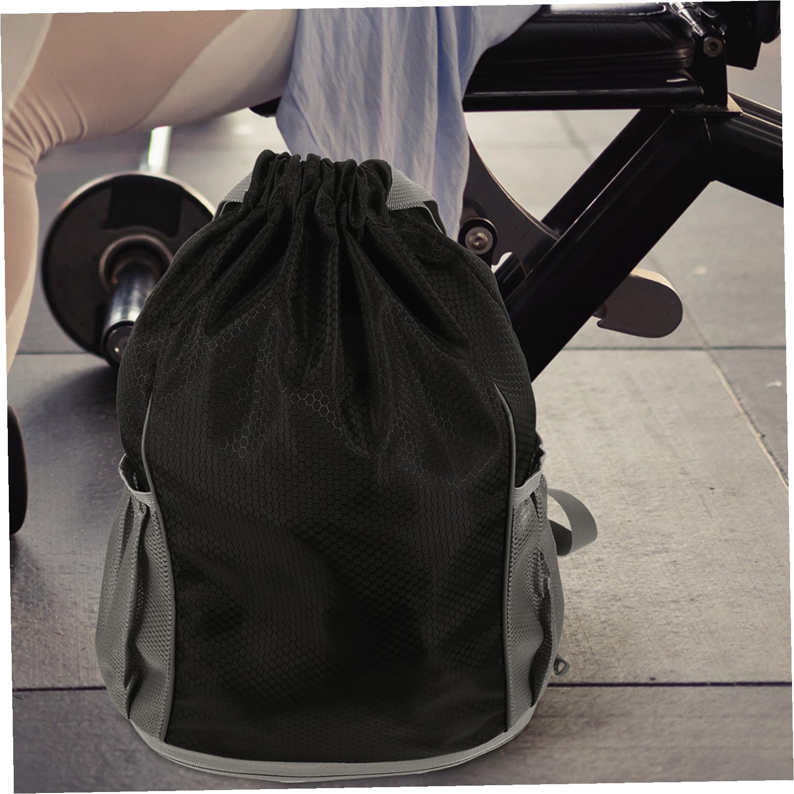 INOOMP Zaino Sportivo Coulisse per Uomo Donna Decorazioni Scuola, Borsa Palestra in Nylon Resistente Grande Capacità, Design Semplice per Scuola e Viaggi