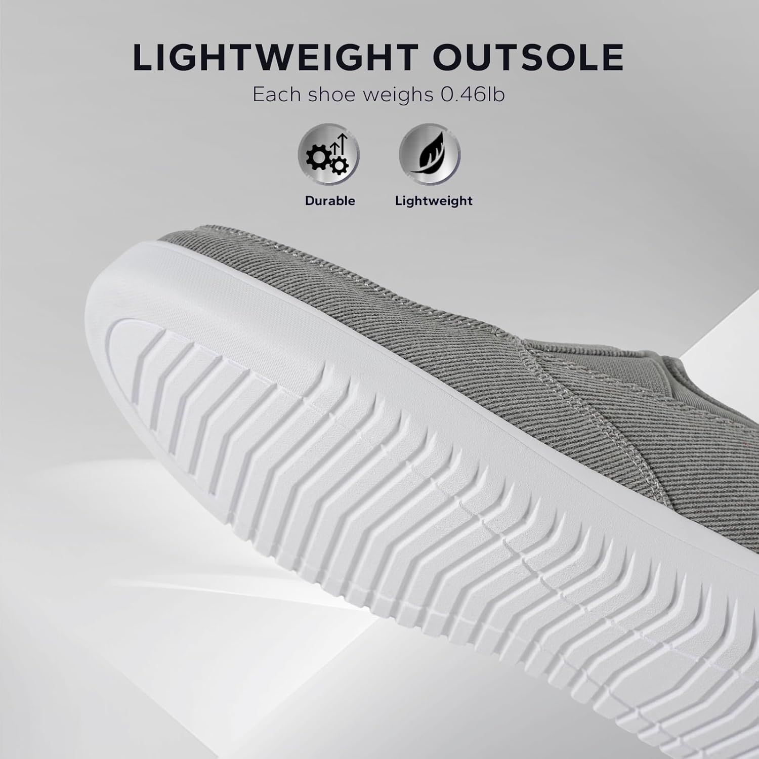 Mens Casual Slip On Shoes - Comfortable Canvas Loafers - Lightweight Boat Shoes for House Outdoor Driving Travel Grey 8 - Image 4