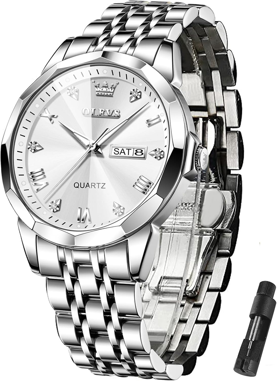 OLEVS Ultra Thin Stainless Steel Men's Analog Watch Martinique Ubuy