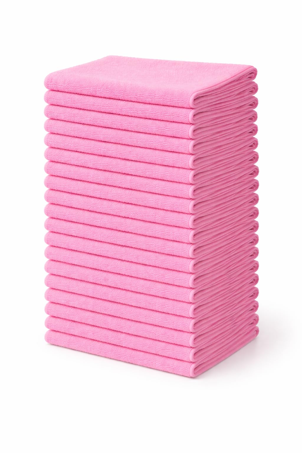 Bayli 200 Stück Mikrofasertücher 38x38 cm – Putztuch Poliertuch 210 g/m² für Autopflege, Fenster, Haushalt & Gewerbe – Farbe Rosa