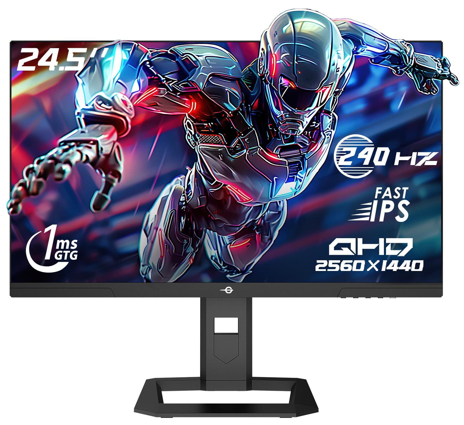 TITAN ARMY 240Hz 1440P Gaming Monitor 24,5 Pulgadas, QHD 2560 x 1440, Fast IPS 1ms GTG, Adaptive Sync Monitor, HDR500, 123% sRGB, Soporte ajustable, 100*100 VESA, HDMI 2.0 DisplayPort 1.4 P2510S PLUS
