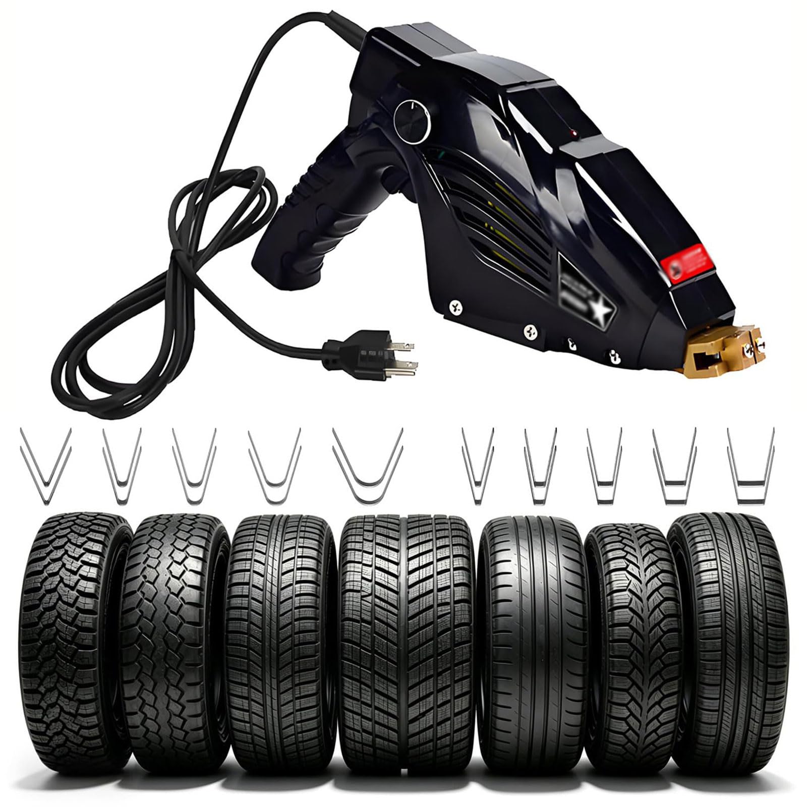 Maszyna do rowkowania opon, 400 W, szerokość cięcia 2-10 mm, głębokość cięcia 9-14 mm, 3 regulowane prędkości, zawiera 20 ostrzy do pisania bieżnika i ponownego czytania