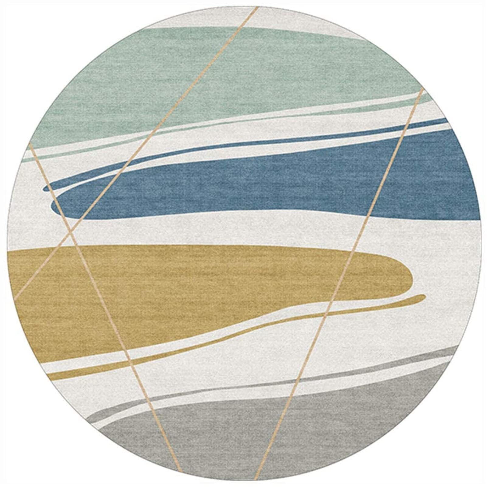 Tapis circulaire doux anti-froid pour grand salon et sol de chambre