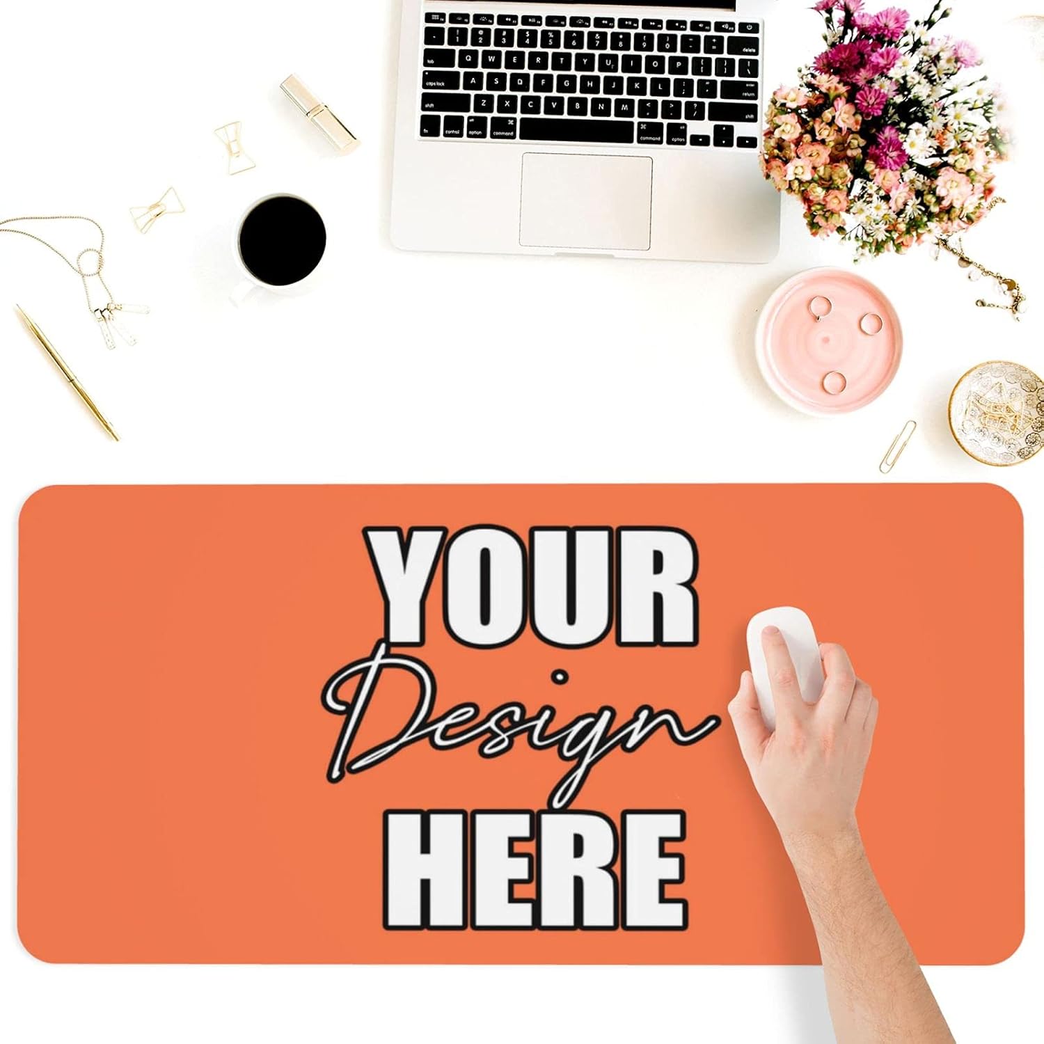 Custom Mouse Pad Personalized Gaming Mouse Pad with Photo/Picture/Text/Logo Collage Customized Desk Pad Keyboard Mat for Adults Kids Birthday Gift 17"X35.4" M5