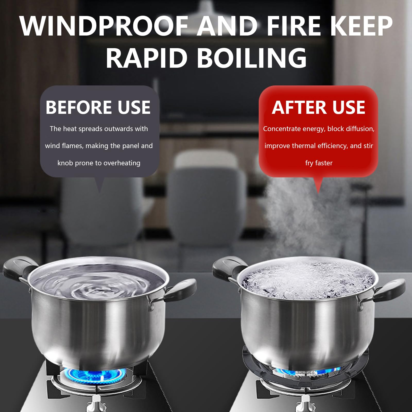 Soporte Cocina Gas Rejilla Placas, Wok Ring oporte para Cocina de gas Soporte Universal de Hierro Fundidopara Cafetera Moka Sartén Ollas Cafeteras Horno (1 Pcs)