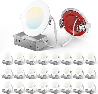 Amico 24 Pack 4 Inch Fire Rated LED Recessed Light