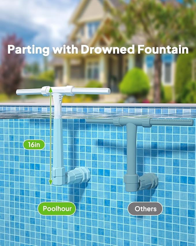 Fuente de piscina POOLHOUR para alturas ajustables 21.1" miniatura 5