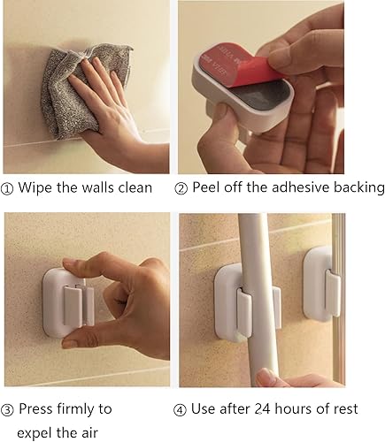 Miniatura 6 de 2 soportes para cepillos de dientes montado en la pared, organizador de cepillos de dientes eléctrico autoadhesivo para baño, soporte multifuncional