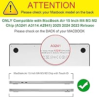Amazon.com: Fintie Case for MacBook Air 15 Inch A3241 A3114 A2941