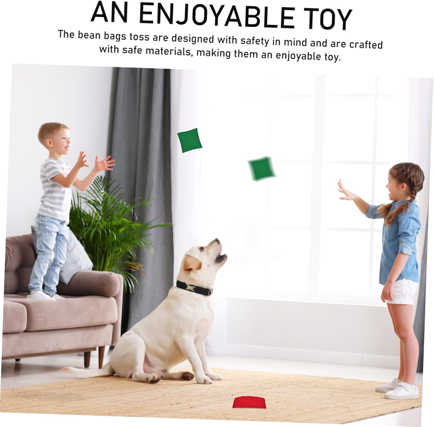 CVUTOVO 20pcs Bean Bags Toss Bean Bag Game for Boy Girl Adults Lightweight and Fun for Outdoor Family Activities for Parties and Camping