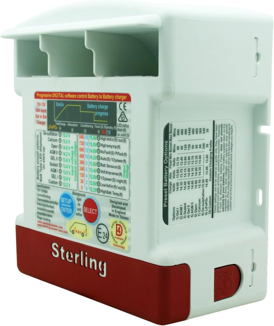 Sterling BB1260-12 Volt, 60 Amps - Pro Batt Ultra Battery to Battery Charger : Sports & Outdoors