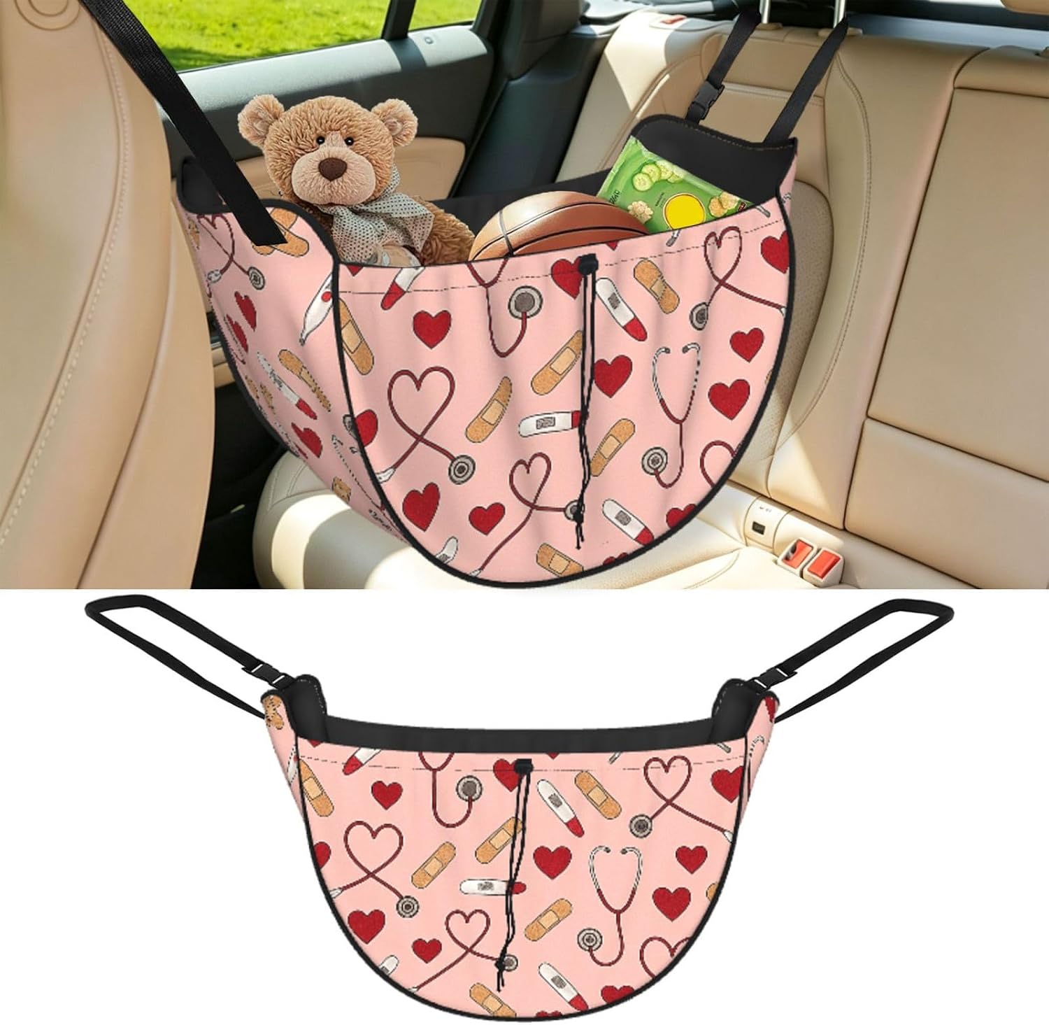 Augenstern Cute Nurse Love Car Backseat Organizer Bag For Road Trips