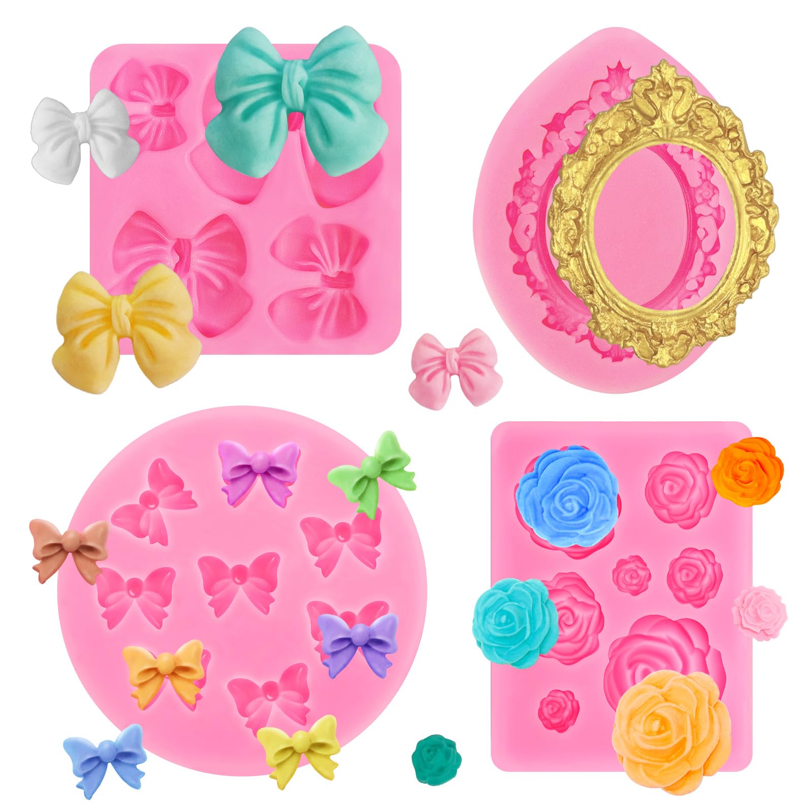 Bow Silicone Molds - 3 Pack for Cake Decorating -13 Bow Silicone Molds - 3 Pack for Cake Decorating -13