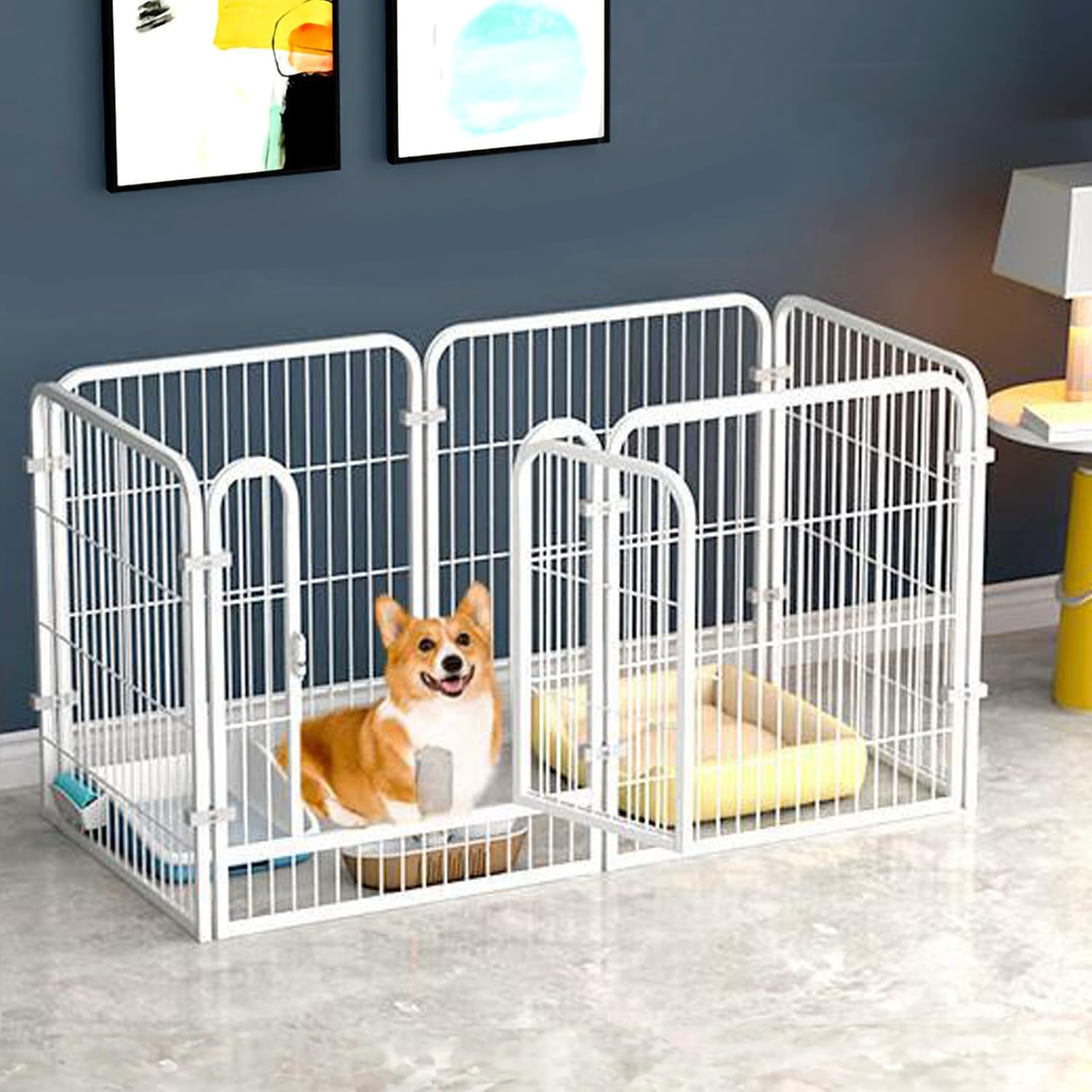 Amazon | ペットサークル ペットフェンス 犬 ゲージ ドア付き 長