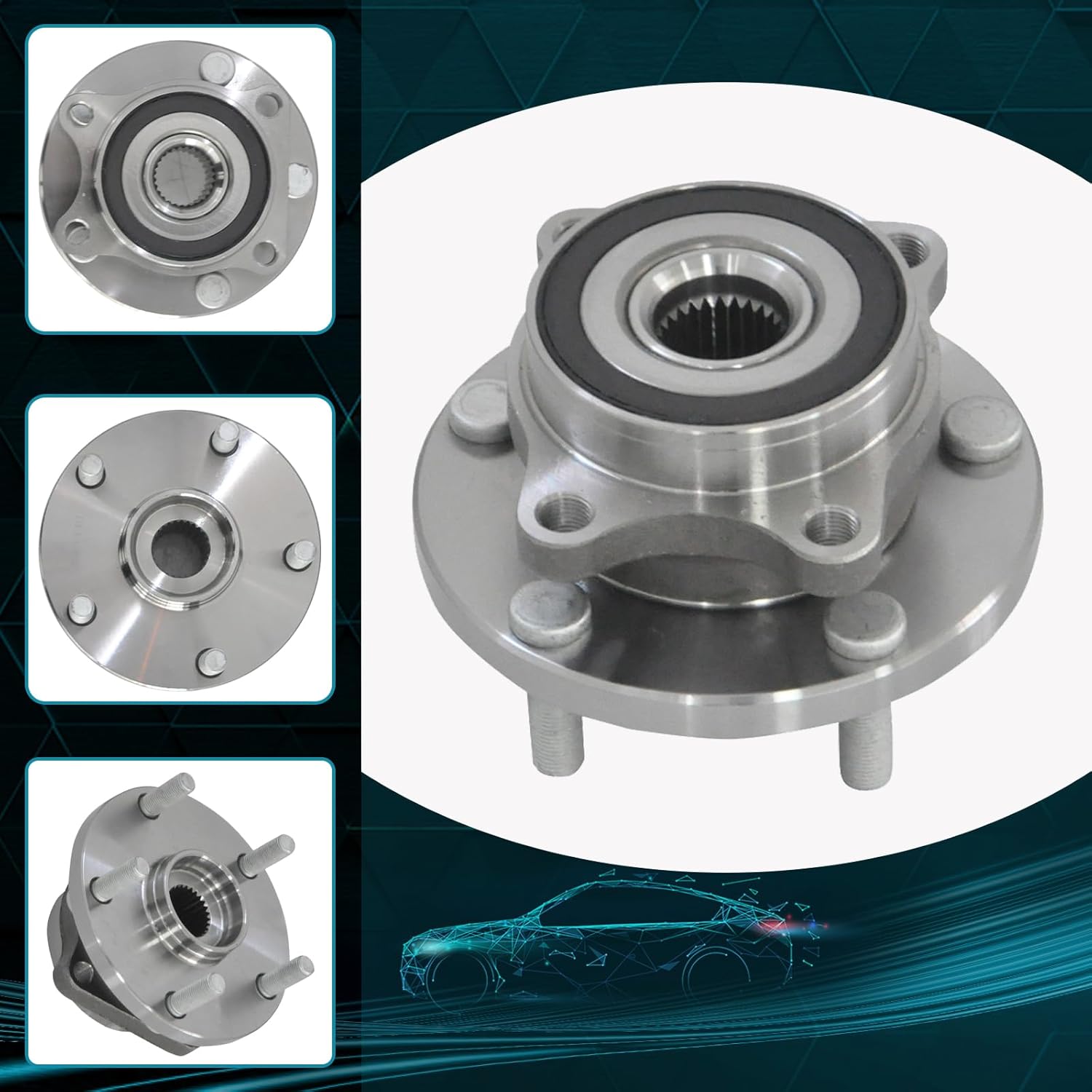 IRONTEK Front Left or Right Wheel Bearing and Hub Assembly 513239 Fit for Subaru 2006-2007 B9 Tribeca/ 2008-2014 Tribeca 1PCS