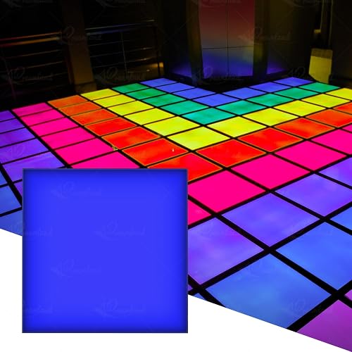 Magnetic Dance Floor Stage Lights Tempered Glass with Fight Case Panel (16ftx16ft) LED Dance Floor for Wedding Party (100 Pieces)