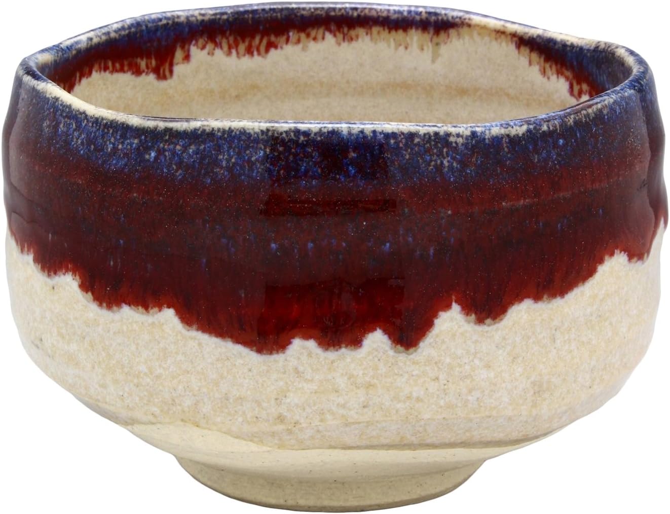 Mino Ware Matcha Bowl, Demon Crimson